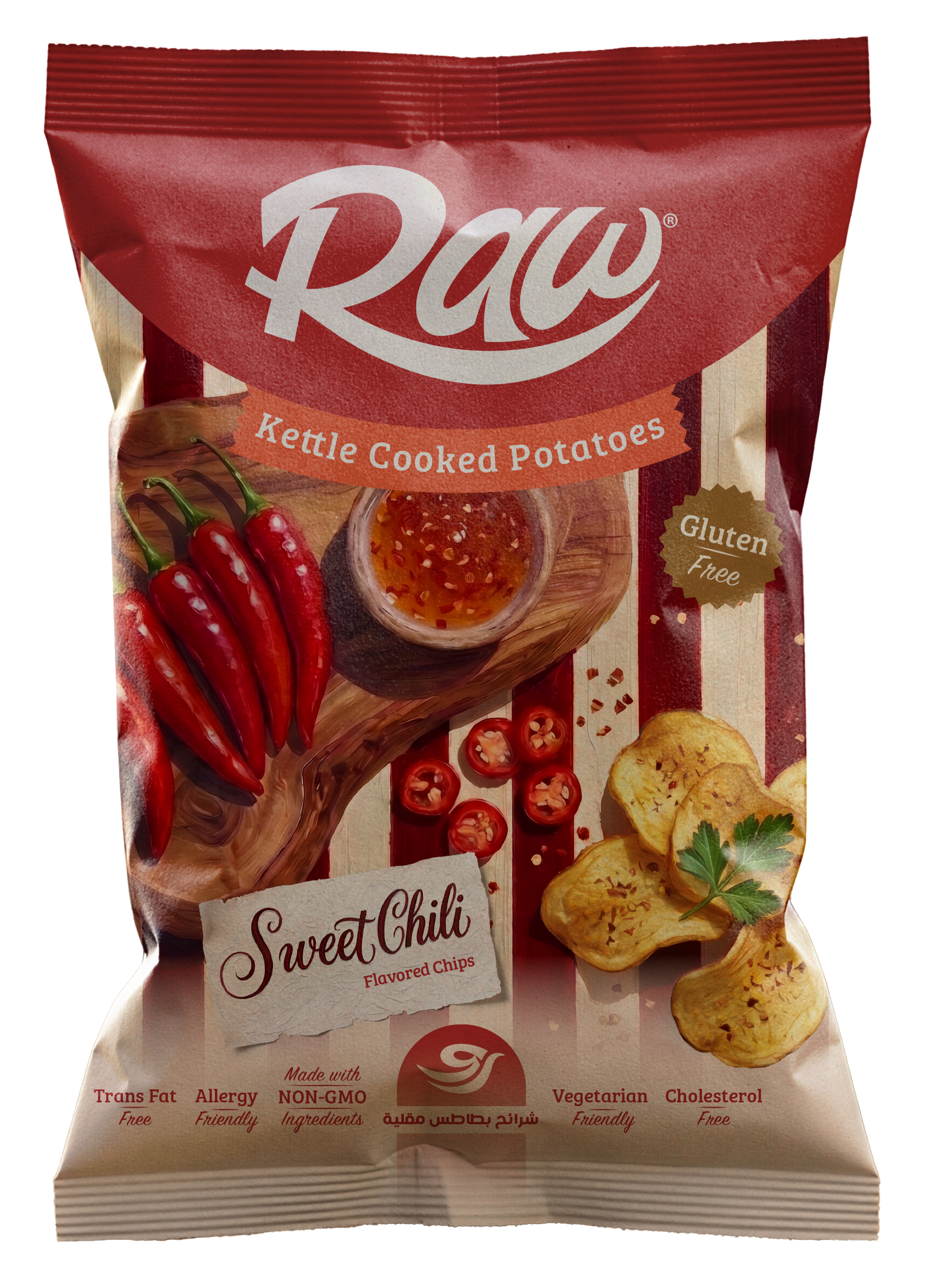 Sweet Chili - RAW Kettle Cooked Chips (Front)