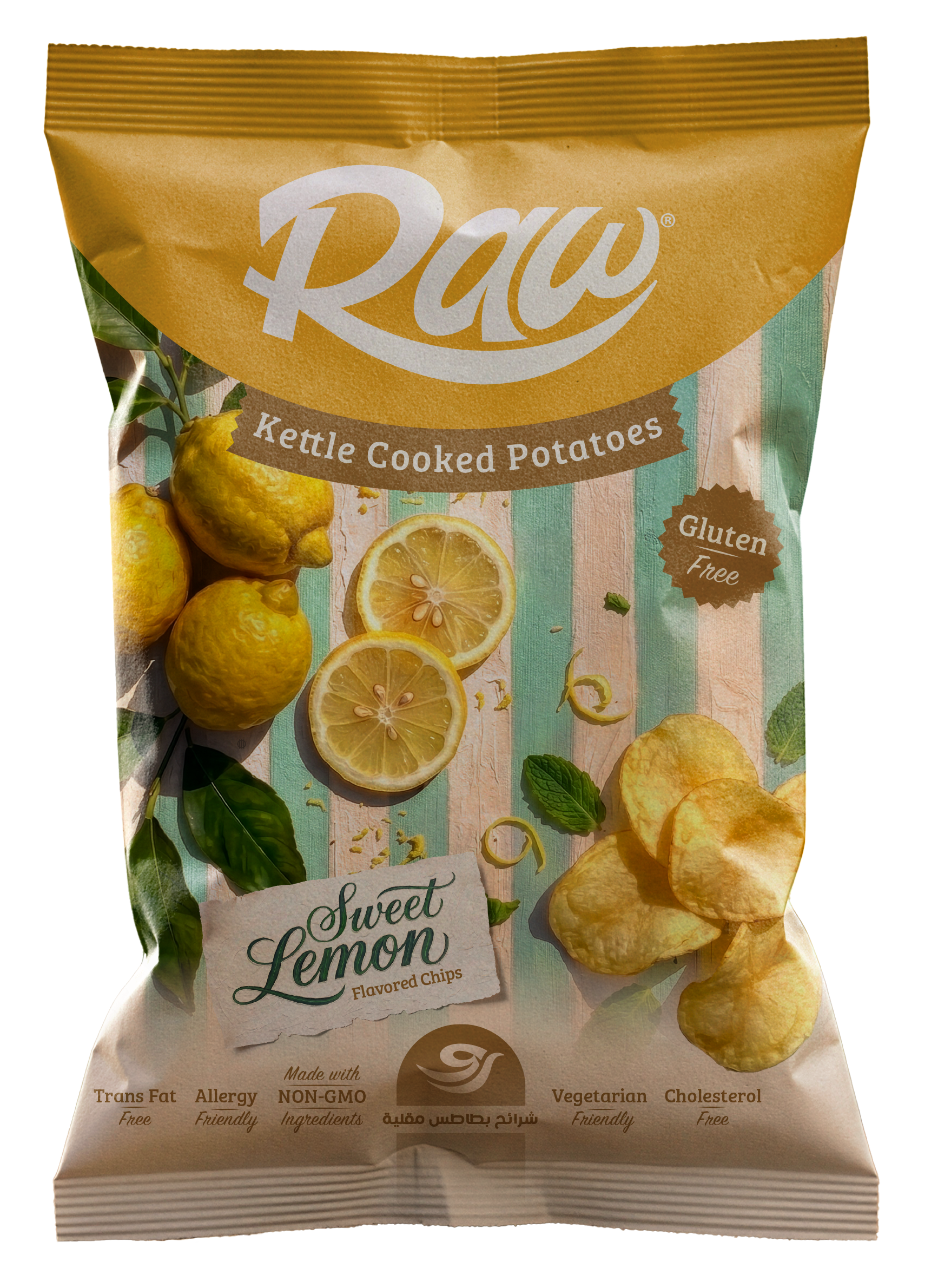 Sweet Lemon - RAW Kettle Cooked Chips (Front)